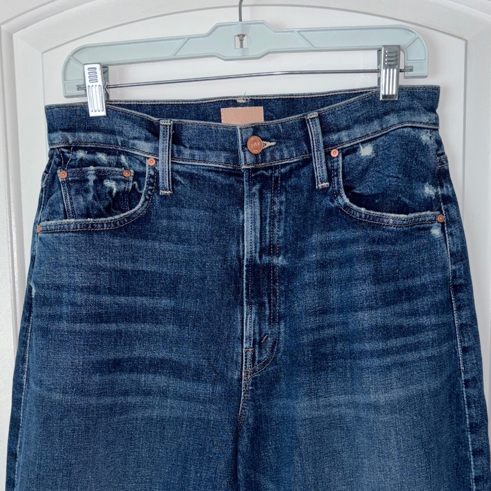 MOTHER Straight-Leg Jeans in Deep Indigo - Picture 4 of 16